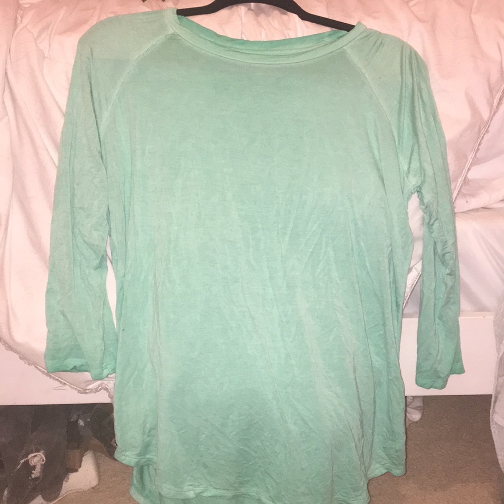 American Eagle Mint Green 3/4 sleeve